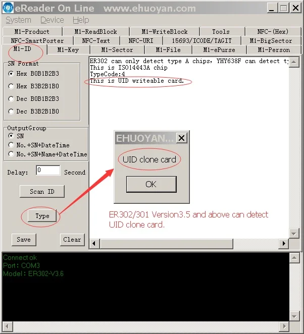 13 56 МГц ISO 14443 A Rfid устройство записи USB ER301 + SDK Программное обеспечение электронная