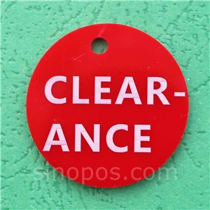 clearance red Роскошные Многоразовые этикетки со скидкой, акриловая пластиковая, обувь, одежда ярлык для багажа процент от цены, бирка рекламная вывеска - Цвет: clearance red