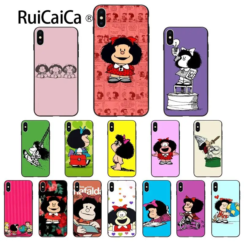Ruicaica мультяшный Мягкий силиконовый чехол для телефона из ТПУ Apple iPhone 8 7 6 6S Plus X XS MAX