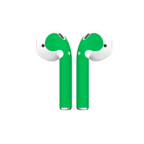 Green Дропшиппинг тонкая кожа Наклейка для Apple Airpods Air Pods наушники наклейка Наушники Аксессуары - Цвет: Green