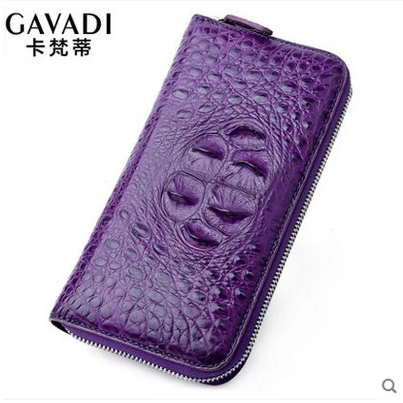 Kafandi Новый крокодиловый женский кошелек из крокодиловой кожи Женский Длинный