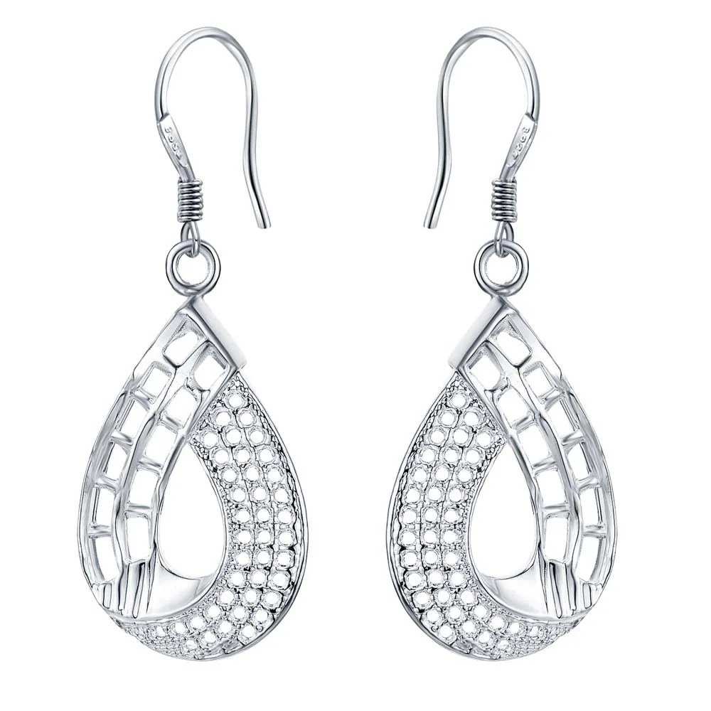 2019 новые модные серьги высокого качества серебряного цвета модная Драгоценная