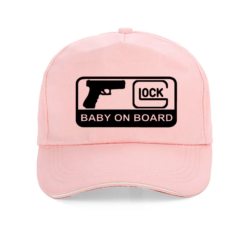 Розовый GLOCK BABY ON BOARD Кепка с надписью мужская бейсбольная Кепка Glock s высокого качества с принтом унисекс Плавная шляпа хип хоп кости - Цвет: Розовый
