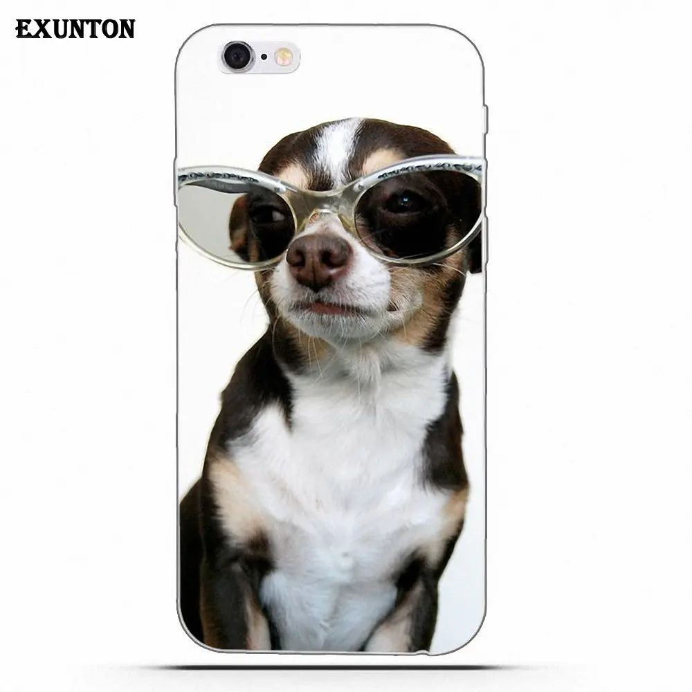as picture Провод Фокс терьер с очками ТПУ стиль для Apple iPhone 4 4S 5 5C SE 6 6S 7 8 Plus X - Цвет: as picture