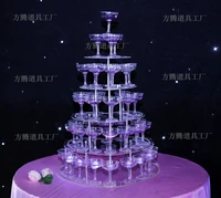 beautiful wedding champagne tower wine tower with five tiers heart shape party decoration wedding props
