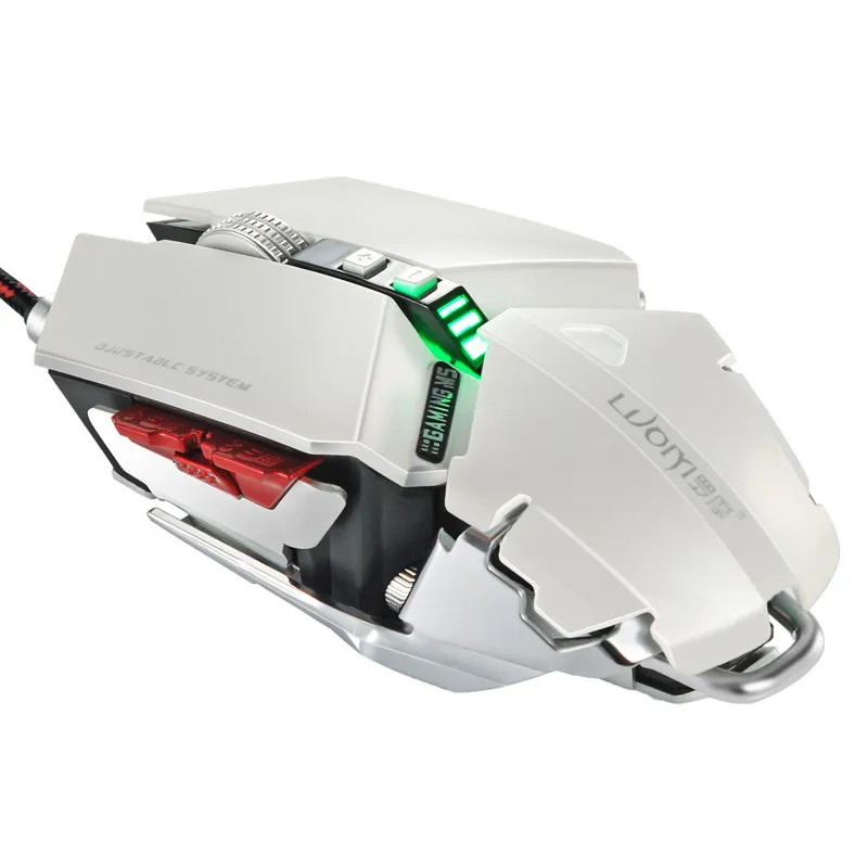 FELYBY Проводная игровая мышь USB металлическая пользовательская Поддержка программирования Эргономика 4800 dpi 4 цвета 10 кнопочная компьютерная мышь для ПК ноутбука - Цвет: Package B
