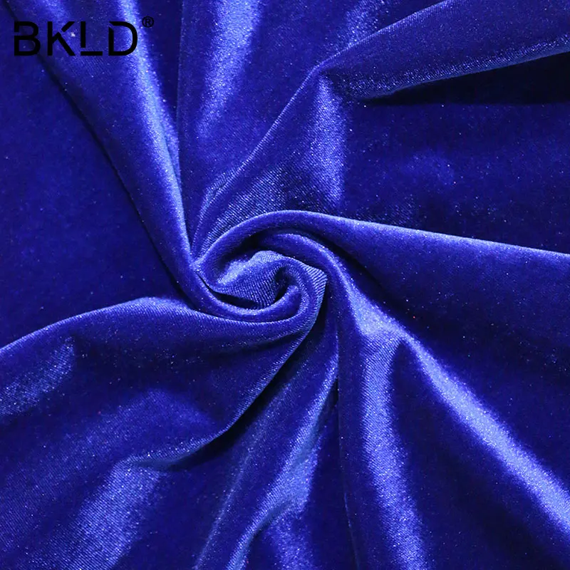 Платье BKLD Autumn2018 красное вельветовое платье А силуэта с рукавом три четверти и о