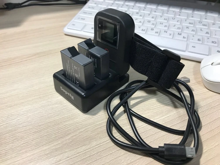 Для GoPro 8 Wifi комплекты дистанционного управления+ 3 порта двойное зарядное устройство+ Hero5 AHDPT-501 батареи для Go Pro Hero 5 6 7 8 черная камера