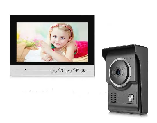 

Xinslu 9 "видеодомофон с сенсорной клавишей, цветной ЖК-монитор, ночная версия, домофон, домашняя система безопасности, Видео система 1V1