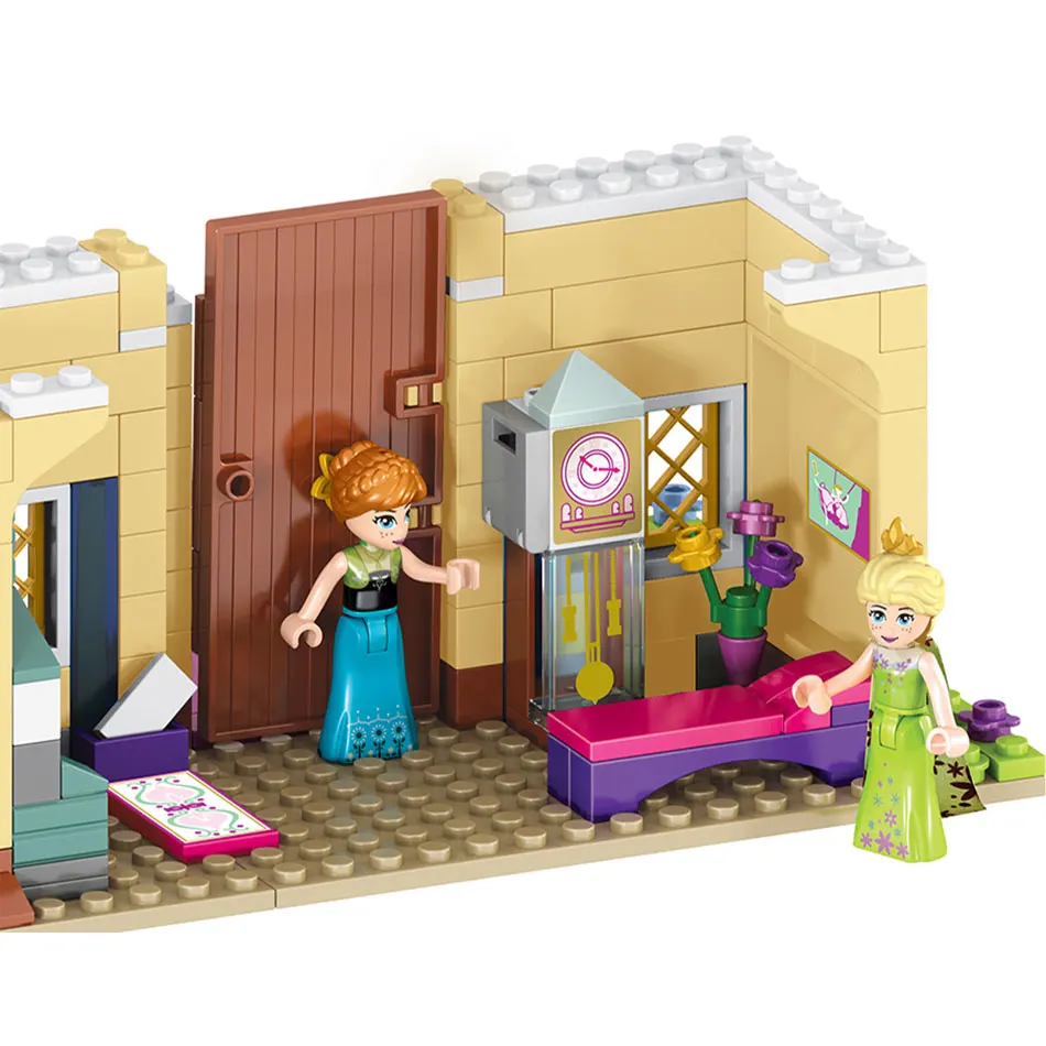 519 шт. маленькие строительные блоки игрушки совместимые с Lepinging Arendelle Castle