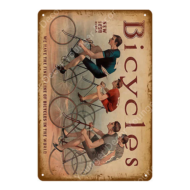 Ride My Bicycle металлическая жестяная вывеска для езды на велосипеде ретро постер винтажный Бар Паб Клуб домашний декор потертый шик настенная живопись табличка - Цвет: YD7737E