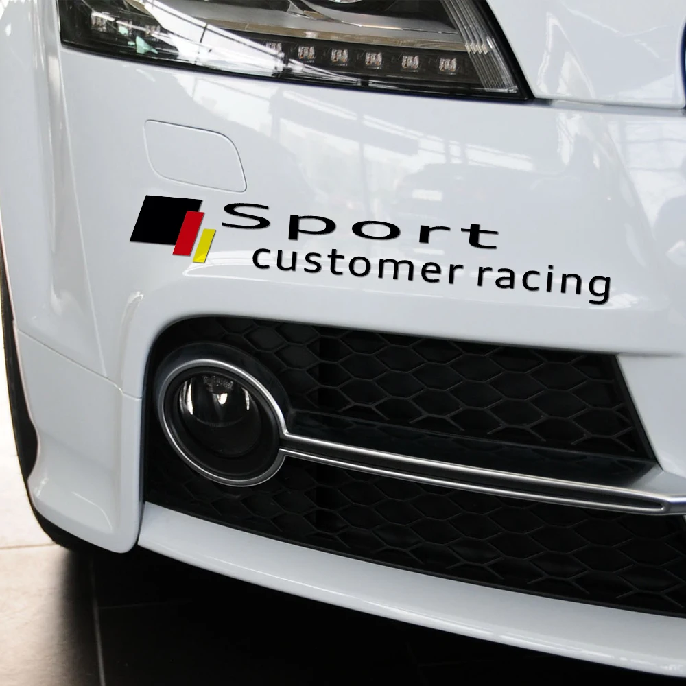 Наклейки на передний бампер спортивные гоночные наклейки для Audi a3 a4 a6 b8 c5 b7 c6 c7 q5 q7
