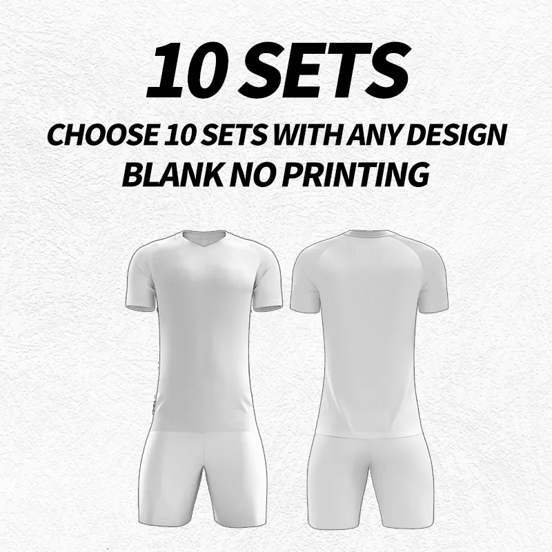 10 sets 10 компл./лот Футбол Джерси футбольный тренировочный костюм; детская спортивная баскетбольная форма, Maillot De Foot, psg 4XS-M рубашки шорты - Цвет: 10 sets
