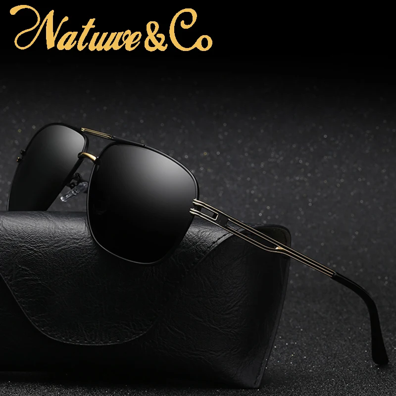 

Natuwe&Co Classic Polarized Sunglasses Men Women UV400 Vintage Glasses 61-47-12-142 mm