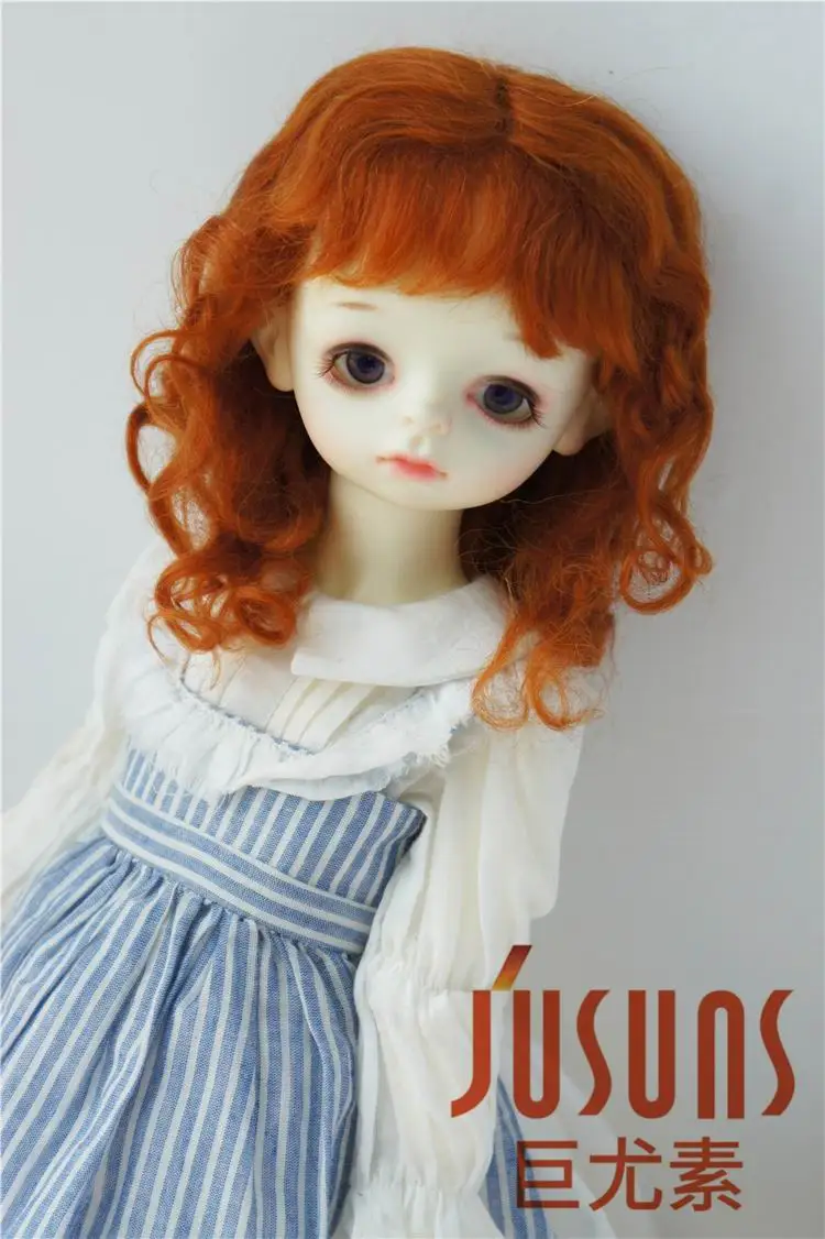 8-9inch Carrot M8 D20313 1/3 SD BJD мохеровые кукольные парики принцесса длинный курчавый BJD парик Размер 8-9 дюймов 9-10 дюймов аксессуары для кукол - Цвет: 8-9inch Carrot M8
