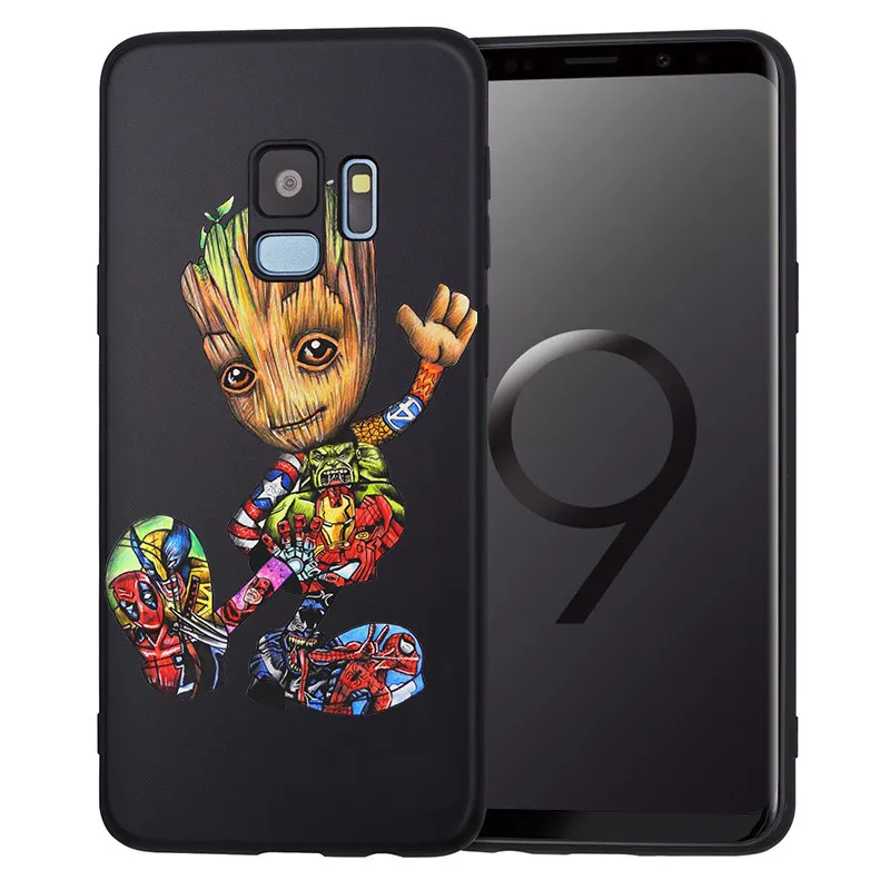 H1405 Groot Joker Stitch marvel для samsung Galaxy S6 S7 Edge S8 S9 S10 Plus Lite Note 8 9 чехол для телефона Coque Etui Funda мультфильм - Цвет: H1405