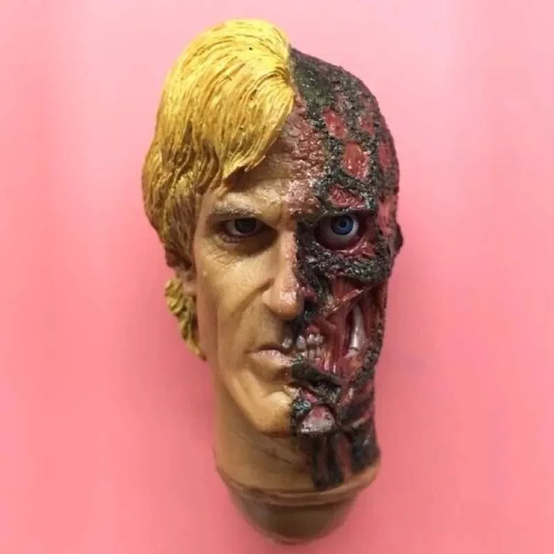 

1/6 Scale Male Soldier Head Scuplt Double sided person harvey dent Head Carving Model Toys Hobbies Collections