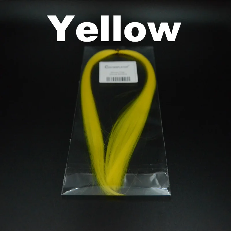 Yellow CONTEMPLATOR, 12 цветов, растяжка в виде Минноу, vimineous Fiber, материалы для завязывания мушек, 2 сумки/упаковка, синтетические очень тонкие волосы для мухи - Цвет: Yellow