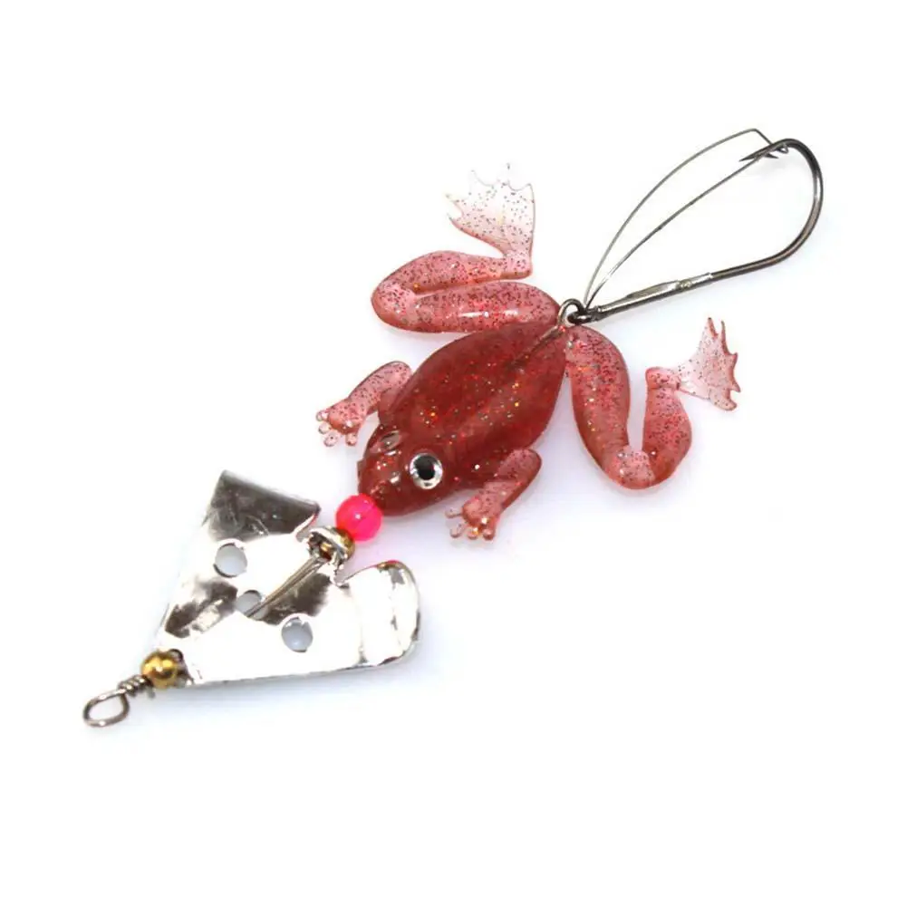 Лот 4 шт резиновая лягушка мягкие рыболовные приманки басы CrankBait тонущие 9 см 3 54
