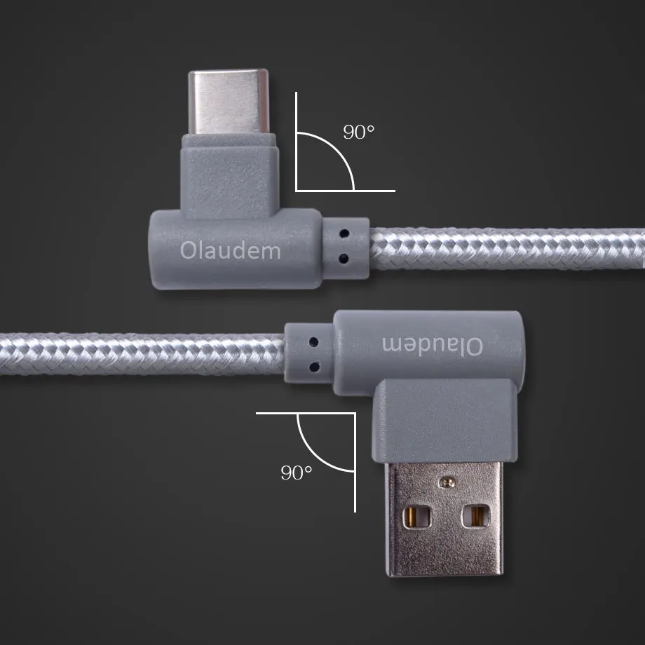 Шейные скобки... мобильного телефона кабель Тип usb C кабели 90 градусов быстрой
