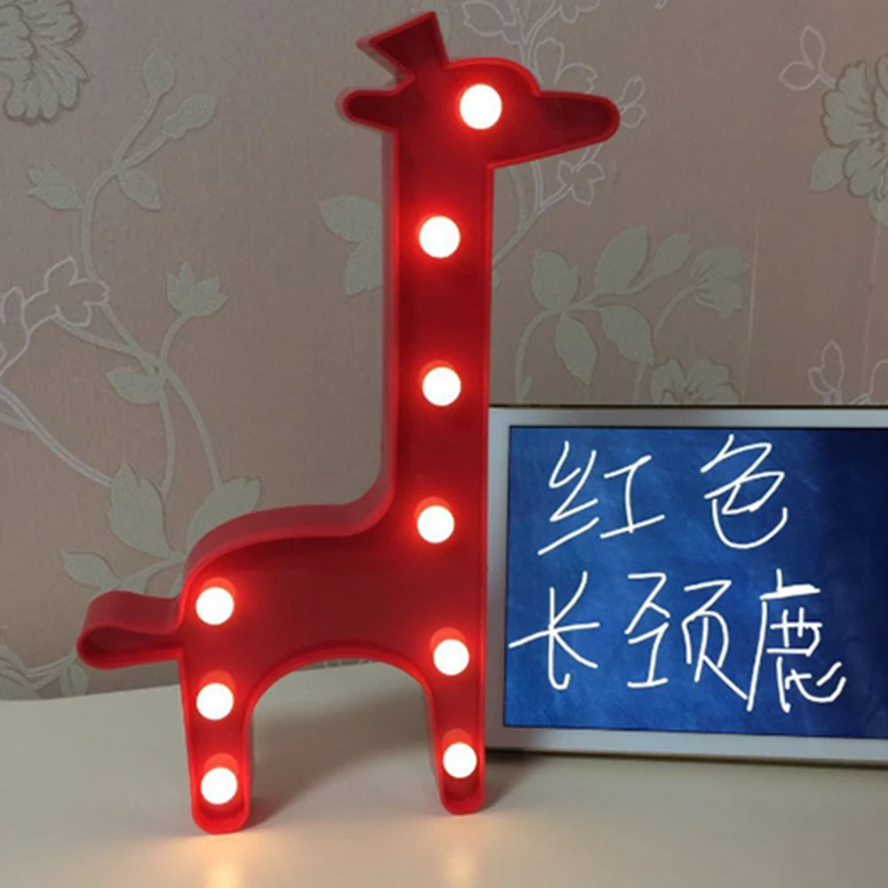 Luminaria 3D Marquee Единорог Фламинго Микки Настольный светодиодный светильник любовь детский ночной Светильник Звезда Луна облако сердце декор в виде оленя буквы