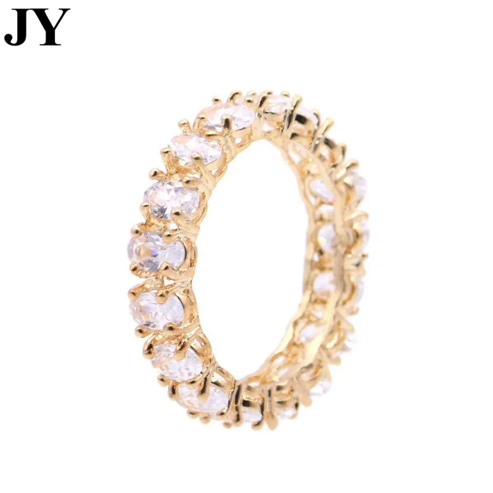 JY new fashion crystal round white zircon ring for women red jewelry simple elegant charm gift women's favorite | Украшения и