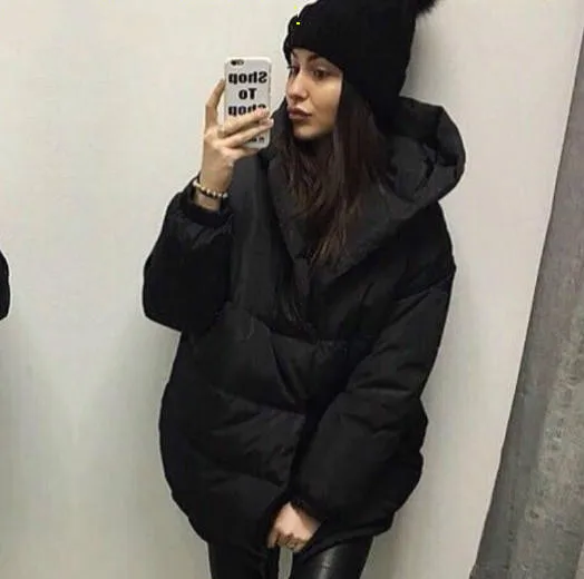 Женское хлопковое пальто длинное однотонное с широкой талией на зиму 2018|women winter