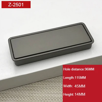 Z-2501-96 Простая потайная ручка и ручка из цинкового сплава для выдвижных ящиков, Современная раздвижная дверь, щелевая Встроенная невидимая дверная тяга, фурнитура - Цвет: Z-2501-96