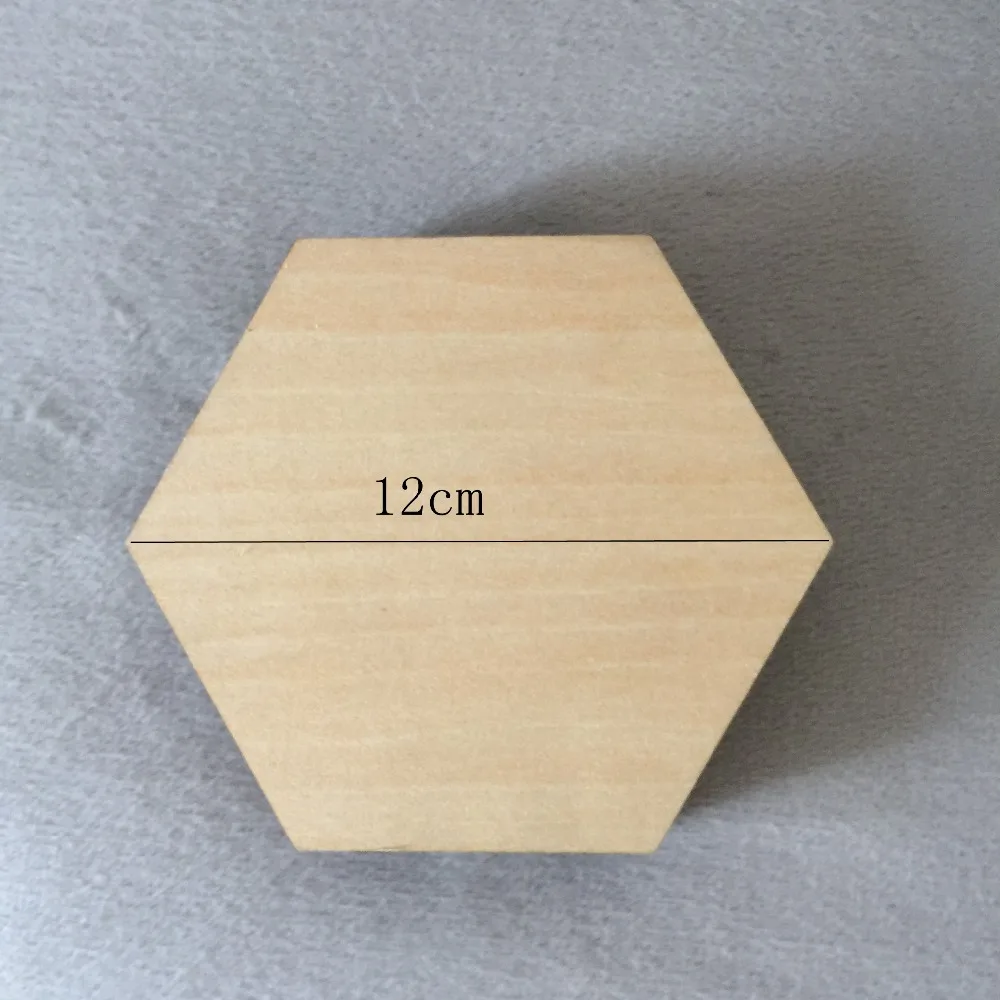 

12*12cm DIY die-cut geometric wood shape unfinished wood
