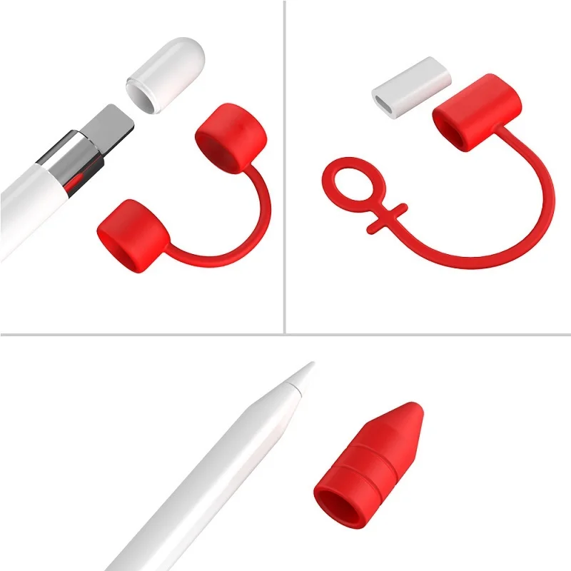 Новый мягкий силиконовый чехол-держатель для Apple Pencil Cap Кабель-адаптер защита от