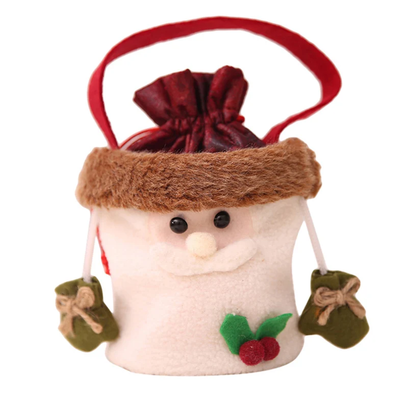 3 Types Chrismas Santa Claus Kids Candy Gift Bags Handbag Pouch Wedding Sack Present Bag Christmas Decoration Cute | Дом и сад
