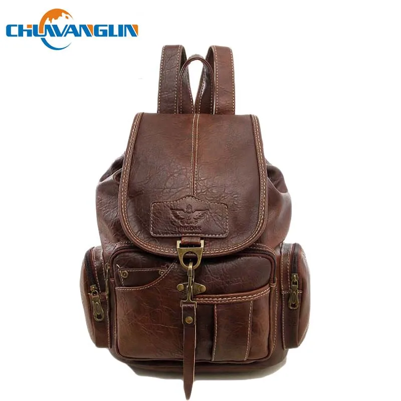 Chuwanglin модные школьные сумки в студенческом стиле винтажные женские кожаные