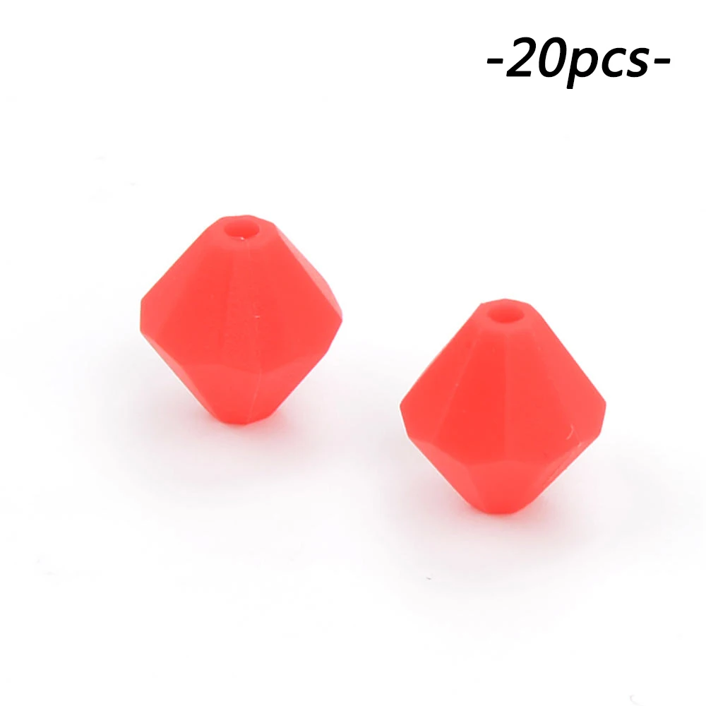 scarlet red LOFCA Детские Прорезыватели оптом 20 шт./лот силиконовые бусины BPA бесплатно для ожерелья алмазные Прорезыватели для зубов свободные жевательные бусины для кормления подарок - Цвет: scarlet red