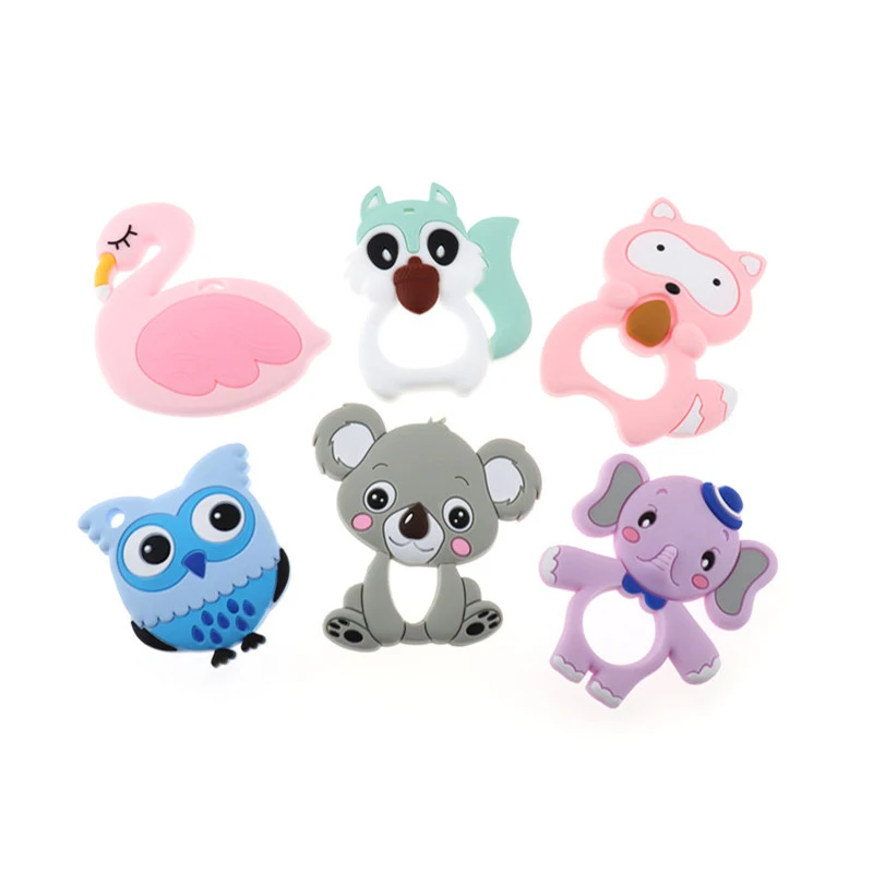 Прорезыватель для зубов силиконовый без БФА в виде животных|teether silicone|silicone