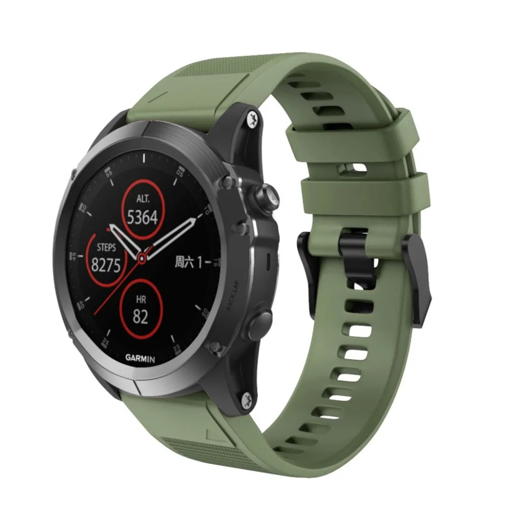 Для Garmin Fenix 5X Plus быстроразъемный сменный спортивный ремешок силиконовый легкий