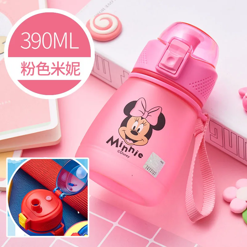 Direct mini 390 мл детская чашка для кормления детей бутылка для воды Минни Микки Маус детская чашка портативная маленькая чашка для кормления ребенка кружка с ремнем - Цвет: Direct mini