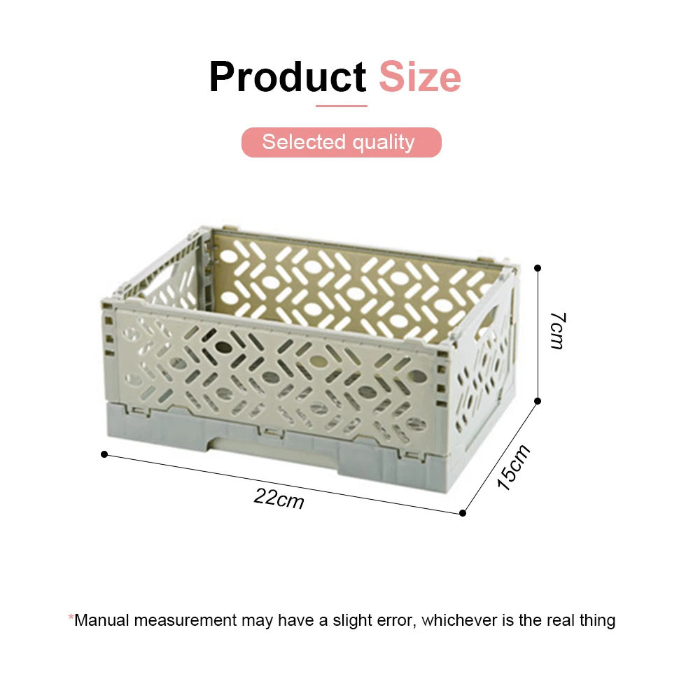 LASPERAL 1 шт. пластиковая настольная корзина для хранения складная коробка