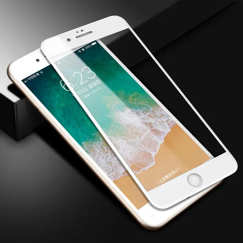 white Msvii для iphone 6 Защитная пленка для экрана из закаленного стекла для iphone 6 Plus пленка для экрана изогнутая 4D для iphone 6 6s Plus 4," 5,5" - Цвет: white