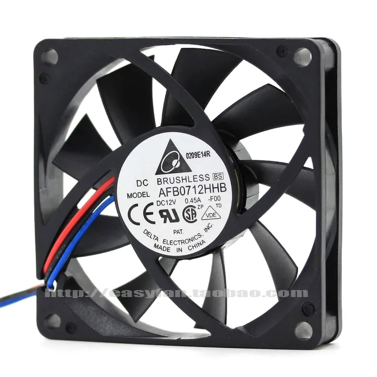 Вентилятор охлаждения сервера Detla Electronics AFB0712HHB F00 DC 12 В 0 45 А 70x70x15 мм|square fan|server fandc fan