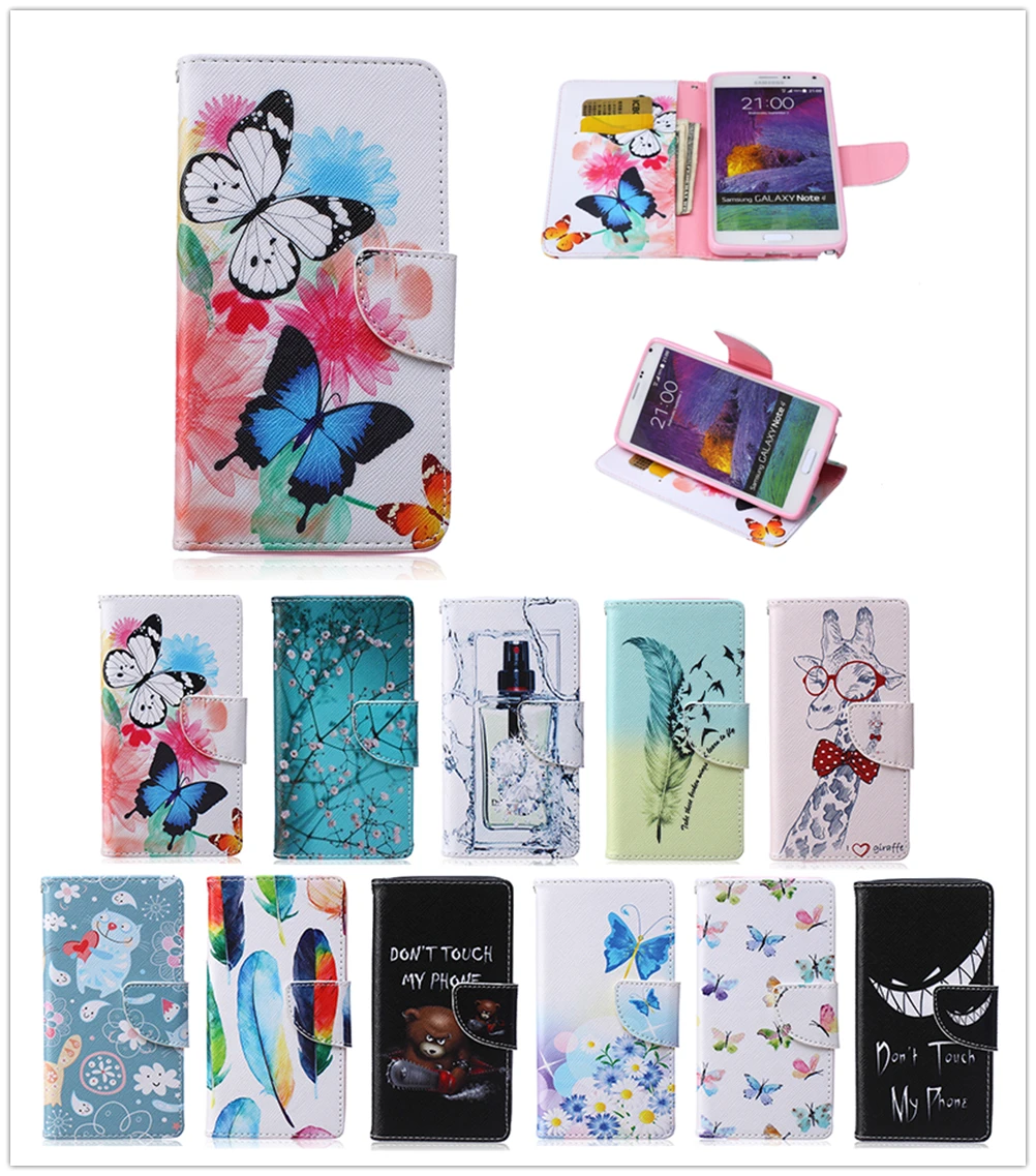 Кожаный чехол для Samsung Galaxy Note 4 Note4 N910p N910F N910C N910G N910v SM N910H откидной Чехол