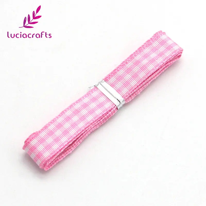 Lucia crafts 5y/18y 9 5 10 мм принт сетки Grosgrain лента Подарочная посылка DIY аксессуары для
