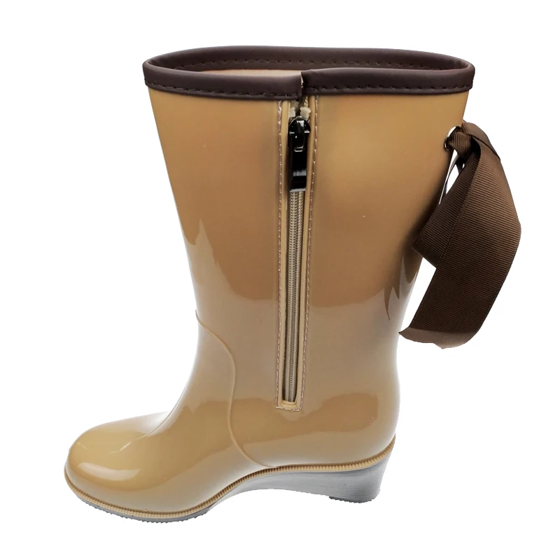 Новое поступление модные женские резиновые сапоги 4 стиля до середины икры обувь