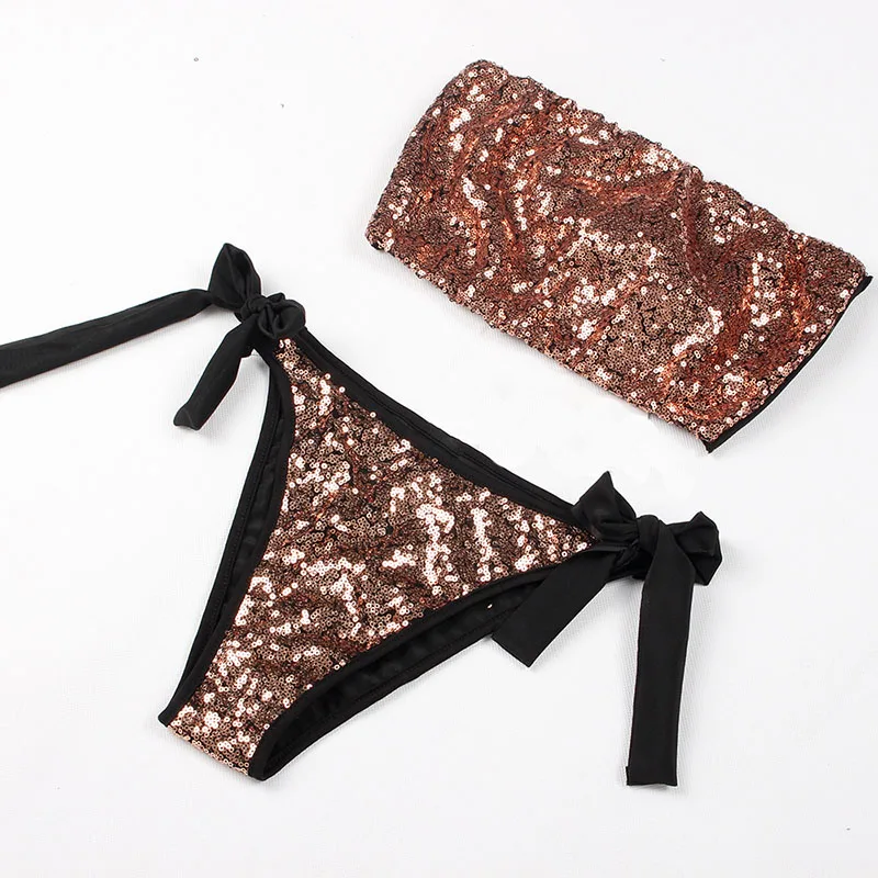 Элегантный комбинезон с блестками комплект из двух предметов лето 2019