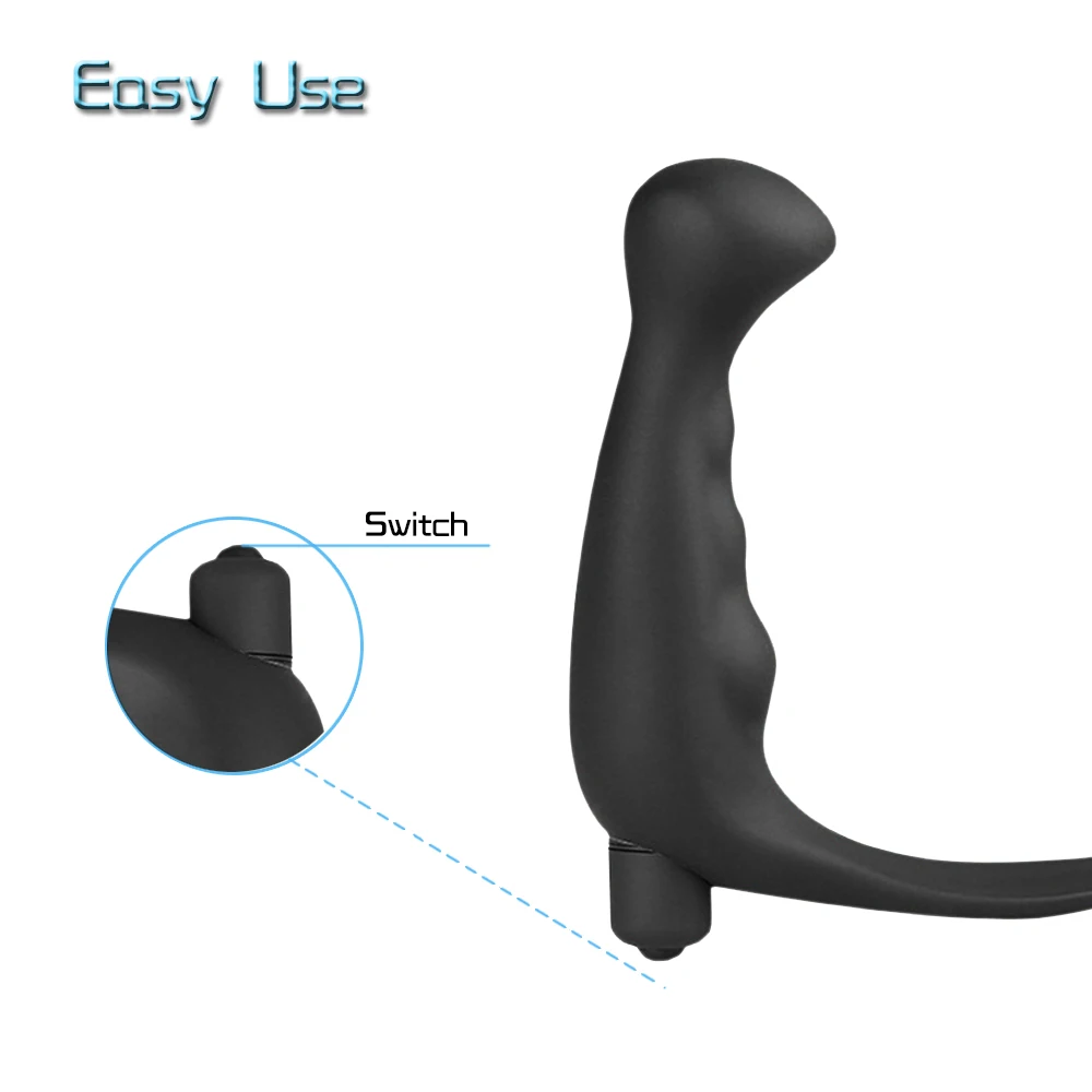IKOKY Silicone Anal Vibrator Butt Plug Men Climax Delay Ejaculation Adult Products Prostate Massager Sex Toys for Cock Ring | Красота и