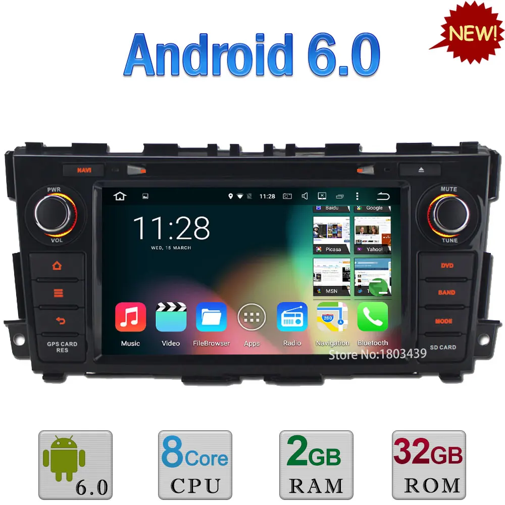 8 &quotAndroid 6.0 Окта основные 2 ГБ RAM 32 ROM WIFI 3 Г RDS BT Автомобильный DVD Мультимедиа Плеер