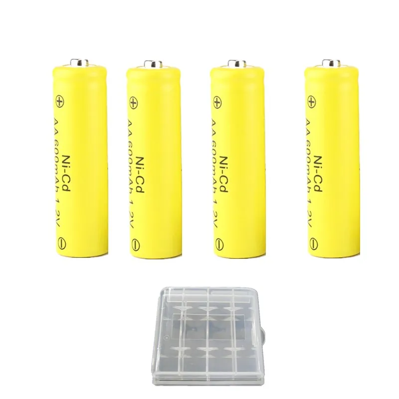 18650 AA батарея 600mah 1,2 V литий-ионный перезаряжаемый аккумулятор для электронных сигарет - Цвет: 4 PCS