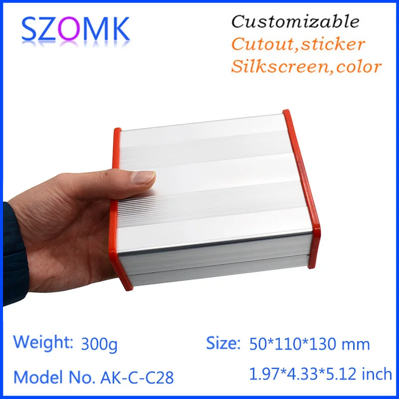 Фото 10 pcs 50*110*130mm silvery aluminum enclosure for electronics pcb housing case with silicone rings extruded box Обустройство дома 10 pcs 50*110*130mm silvery aluminum enclosure for electronics pcb housing case with silicone rings extruded box Обустройство дома