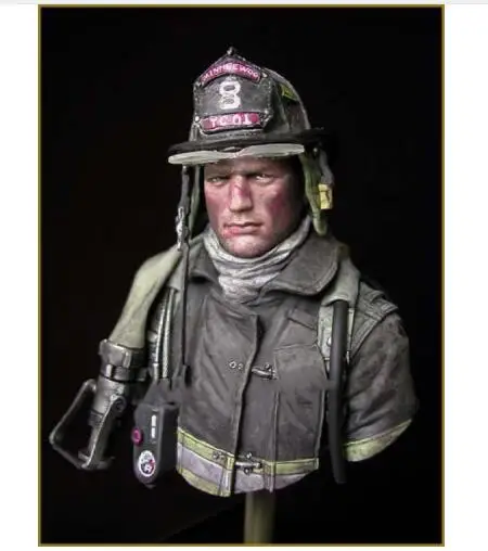

New Unassembled 1/10 city fire fighter bust figure Resin Kit DIY Toys Unpainted resin model
