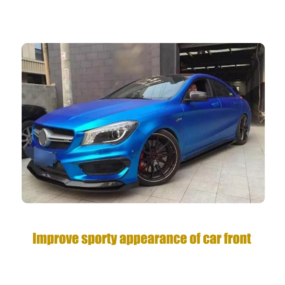 CLA углеродного волокна Автомобиль отдел губ спойлер подходит для Mercedes Benz C117 W117 CLA45 CLA 45 CLA45 AMG