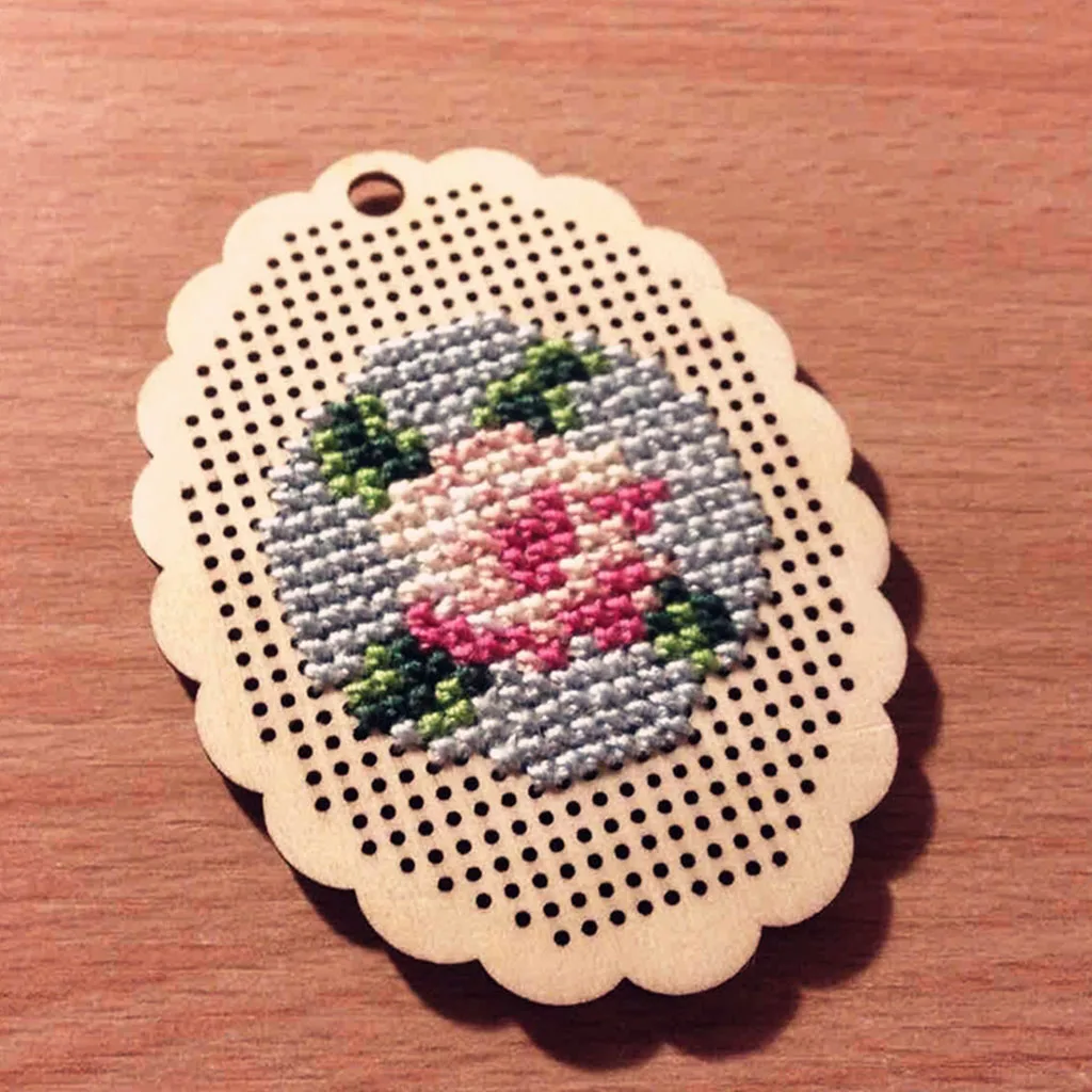 Деревянные Ремесла маленькие пустые Подвески для счетного набора крестиков 3